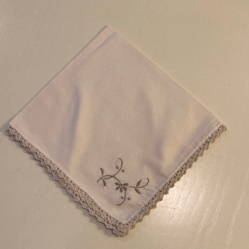 Crochet Round Tablecloth Placemat Napkin‎ Set for 10 Cottagecore French Country